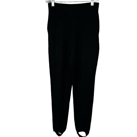 St. John Sportswear Vintage Black Santana Knit Stirrup Pants Sz 4 - Picture 10 of 12